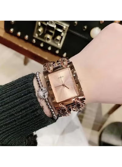 Guess W1117L3 Women’s Watch – Rose Gold Stainless Steel Bracelet & Dial | 28mm Square Quartz Elegant Timepiece
