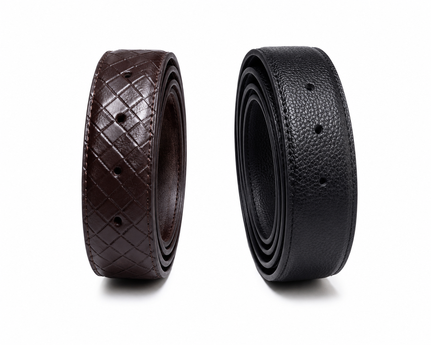 Calvin Klein Men’s 3-Piece Leather Belt Set: Interchangeable Buckle with Black & Brown Straps #S-15