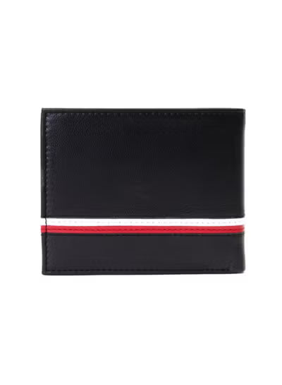 Tommy Hilfiger William Men's Leather Global Coin Wallet – Black Bi-Fold Wallet#09