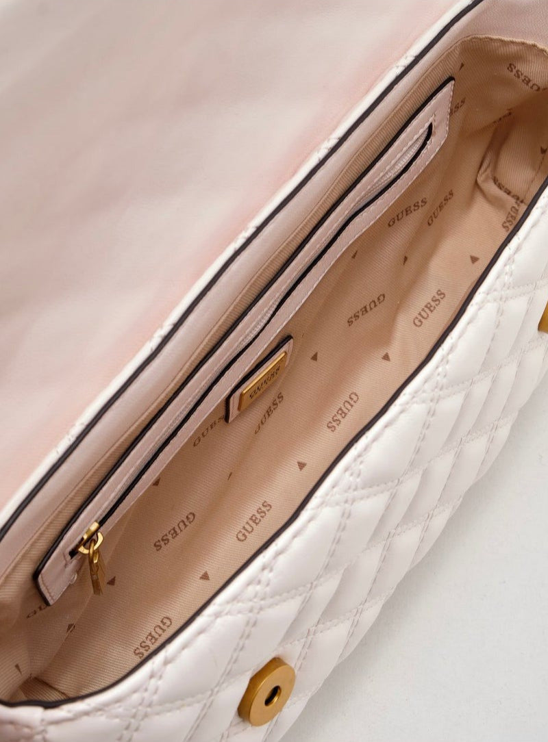 GU White Quilted Bag For Women #105