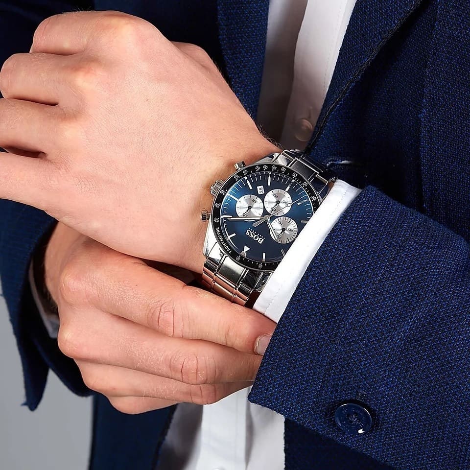 Hugo Boss Trophy Men's Blue Dial Stainless Steel Watch – 1513630