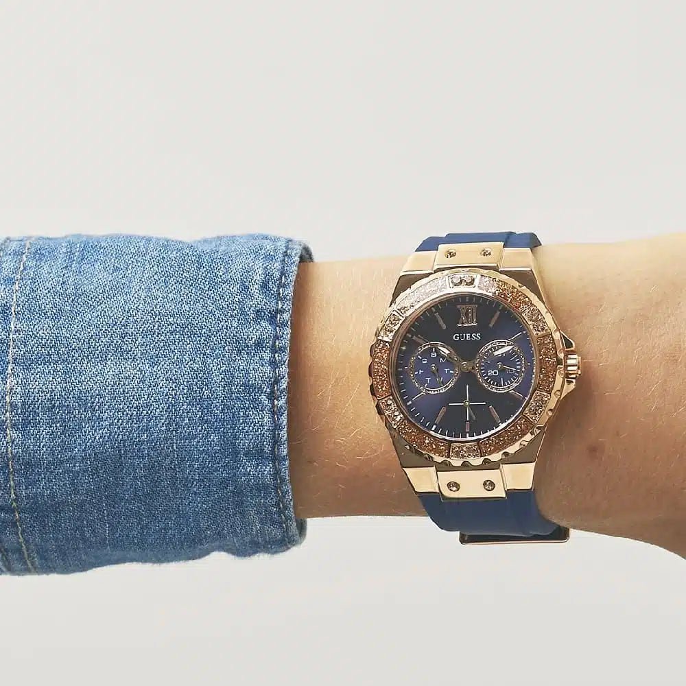 Guess Limelight W1053L1 Women’s Quartz Watch – Blue Dial Blue Rubber Strap