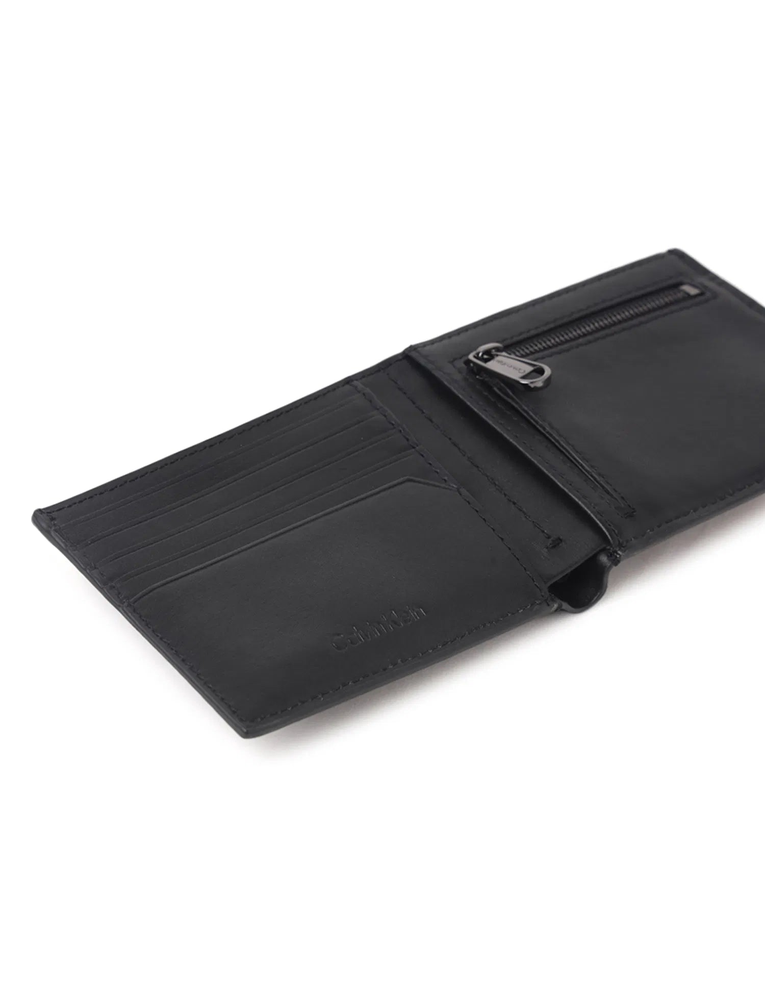 CK Modern Bar Logo Bi-Fold Wallet | Genuine Leather #35