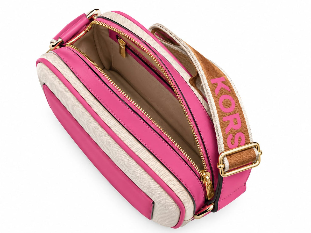 Michael Kors Pink & Beige Crossbody Bag – Stylish Everyday Shoulder Bag#0081