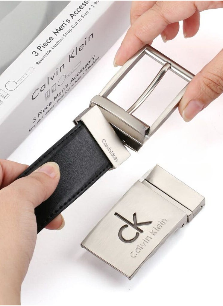 CK Leather Belt Set For Men #2
