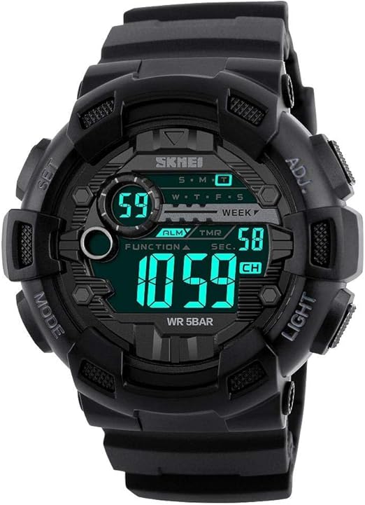 SKMEI 1243 Digital Sports Watch – Men’s Multifunction LED Waterproof Watch (50M)