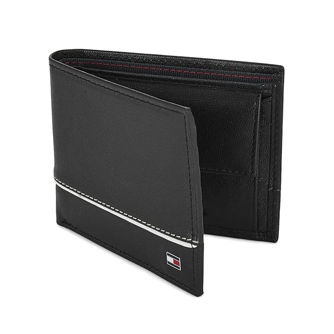 TH Black Leather Wallet For Men #15