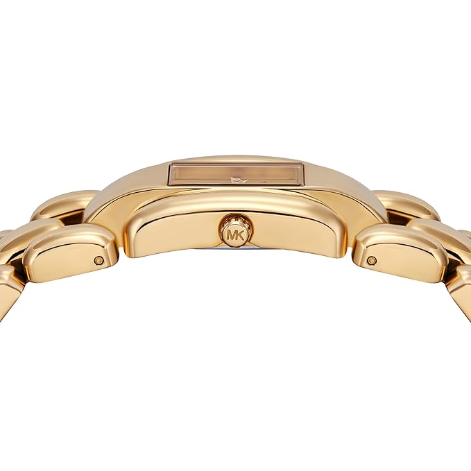 Michael Kors Hally MK4921 Women’s Gold Rectangular Dress Watch – Stainless Steel Quartz Minimalist Luxury Timepiece