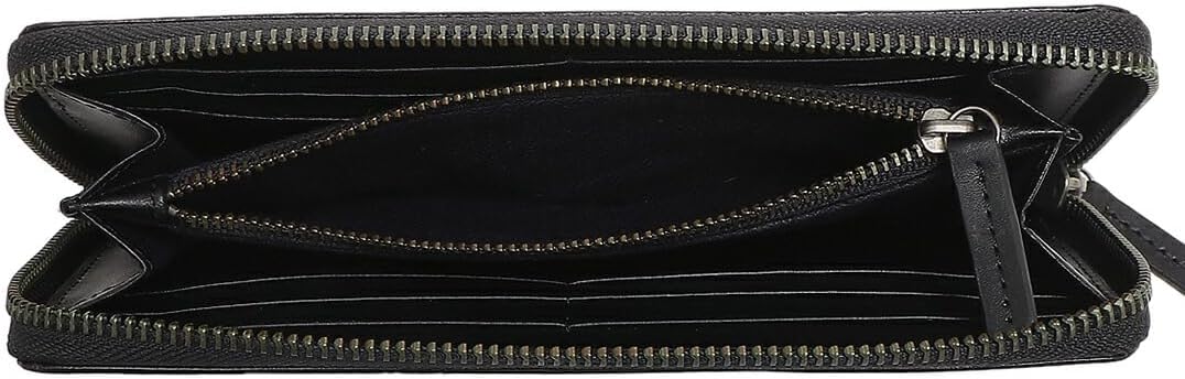 Tommy Hilfiger Zip-Around Wallet – Elegant Black Unisex Modern Design#L-85