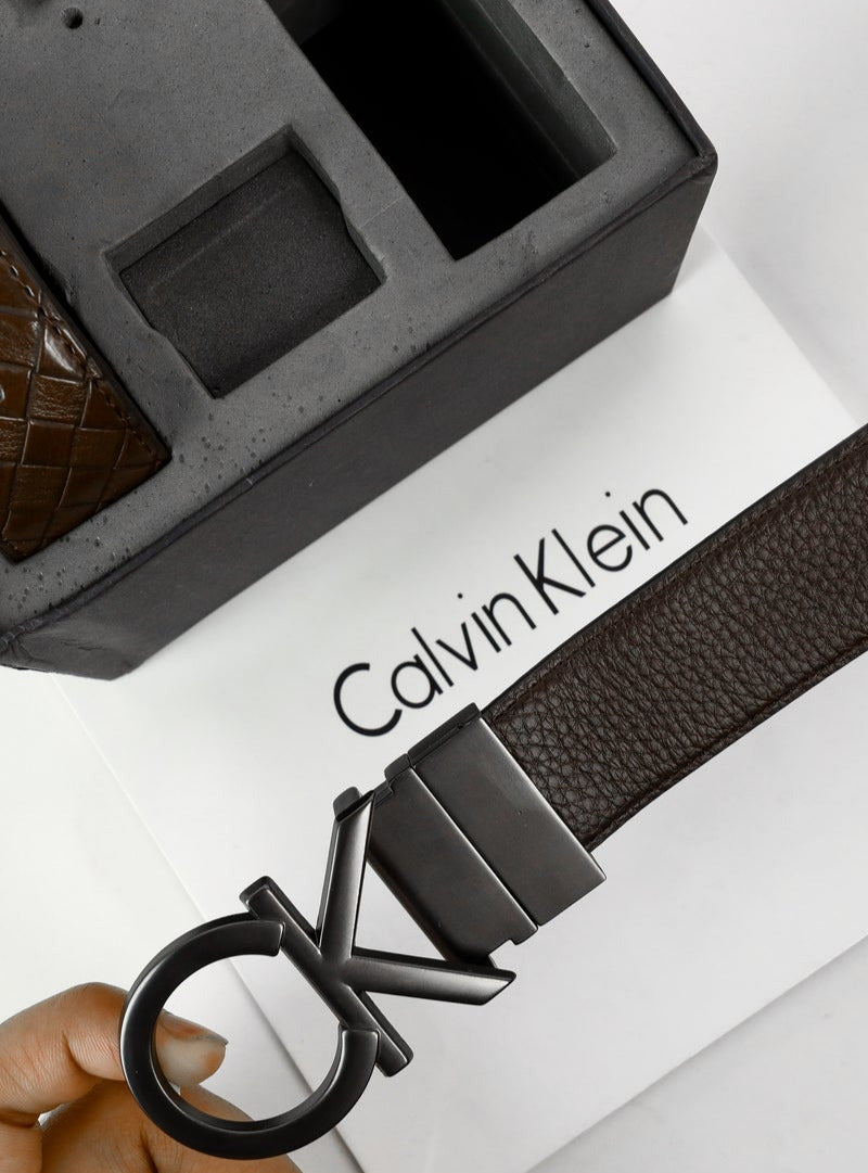 CK Leather Belt Set For Men #S-12