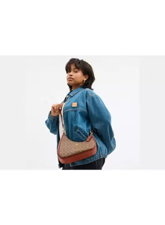 Twisted Teri Shoulder Bag in Signature Canvas – Versatile Shoulder & Crossbody Bag #46