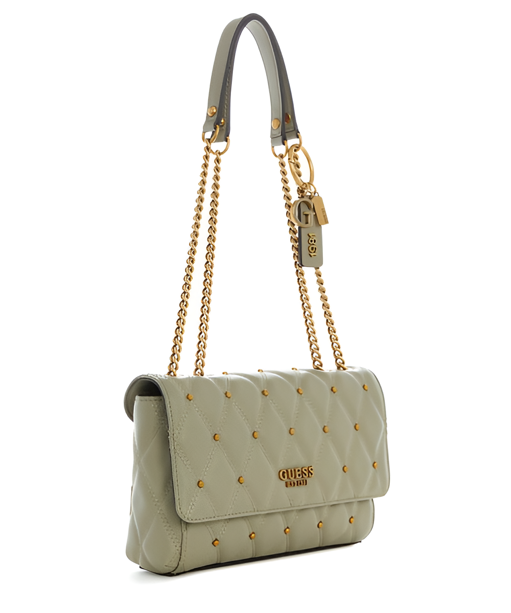 Guess Olive Green Quilted Bag For Women #97