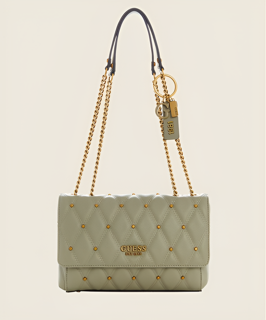 Gu Olive Green Quilted Bag For Women 125#