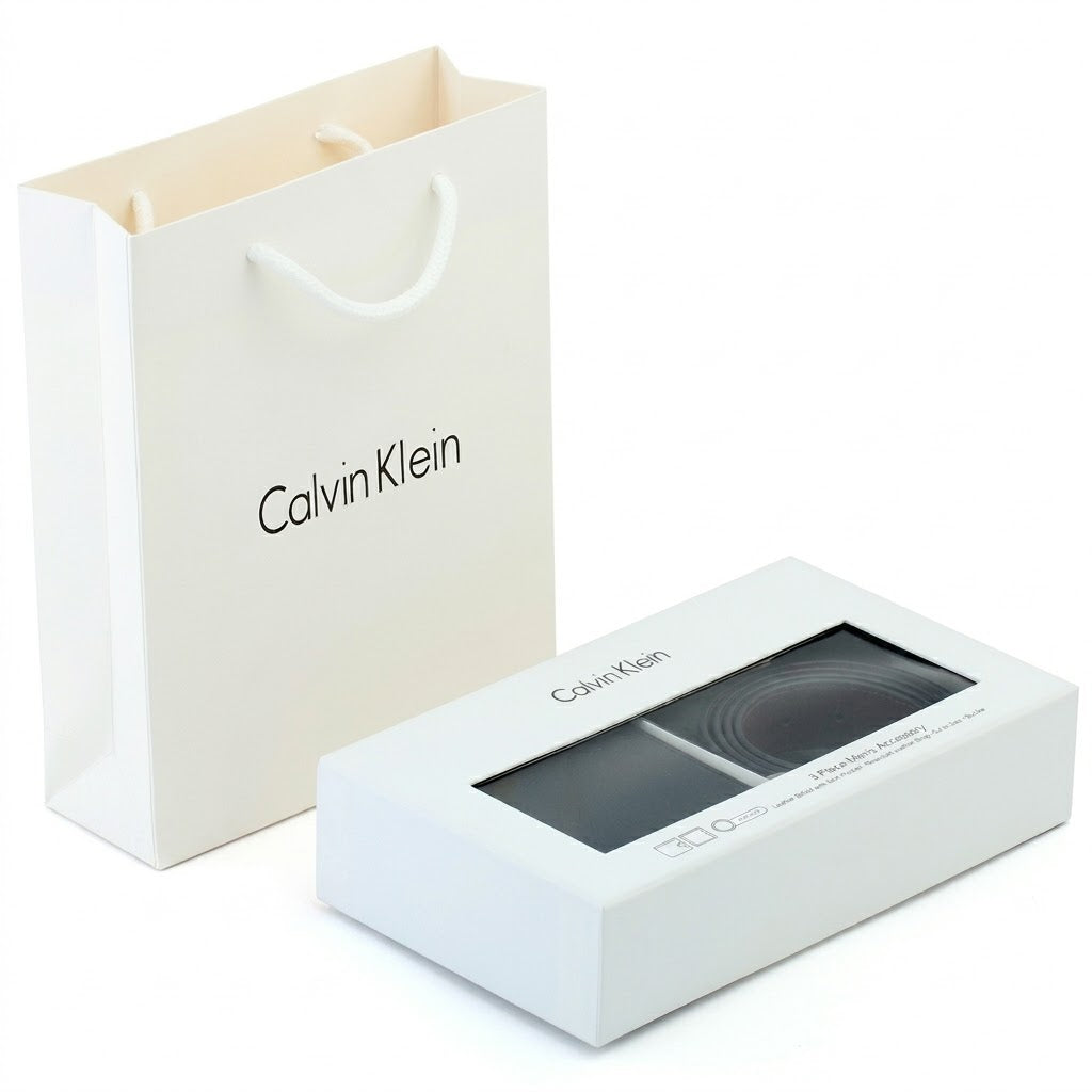 Calvin Klein Men’s Leather Belt & Wallet Gift Set – Black Premium Accessories Combo#16
