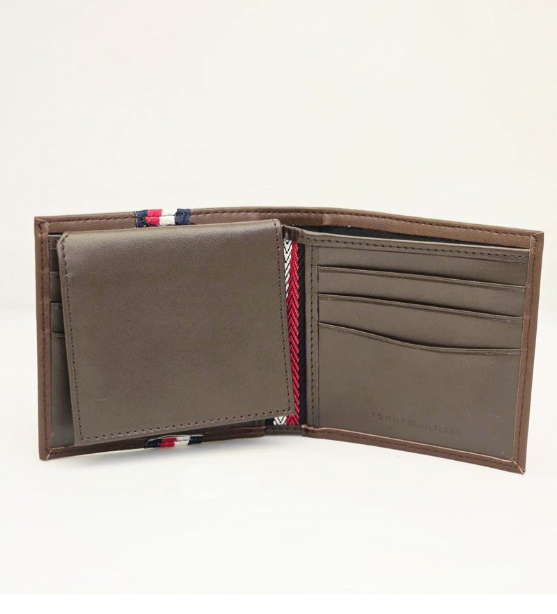 TH Brown Leather Wallet For Men 43#