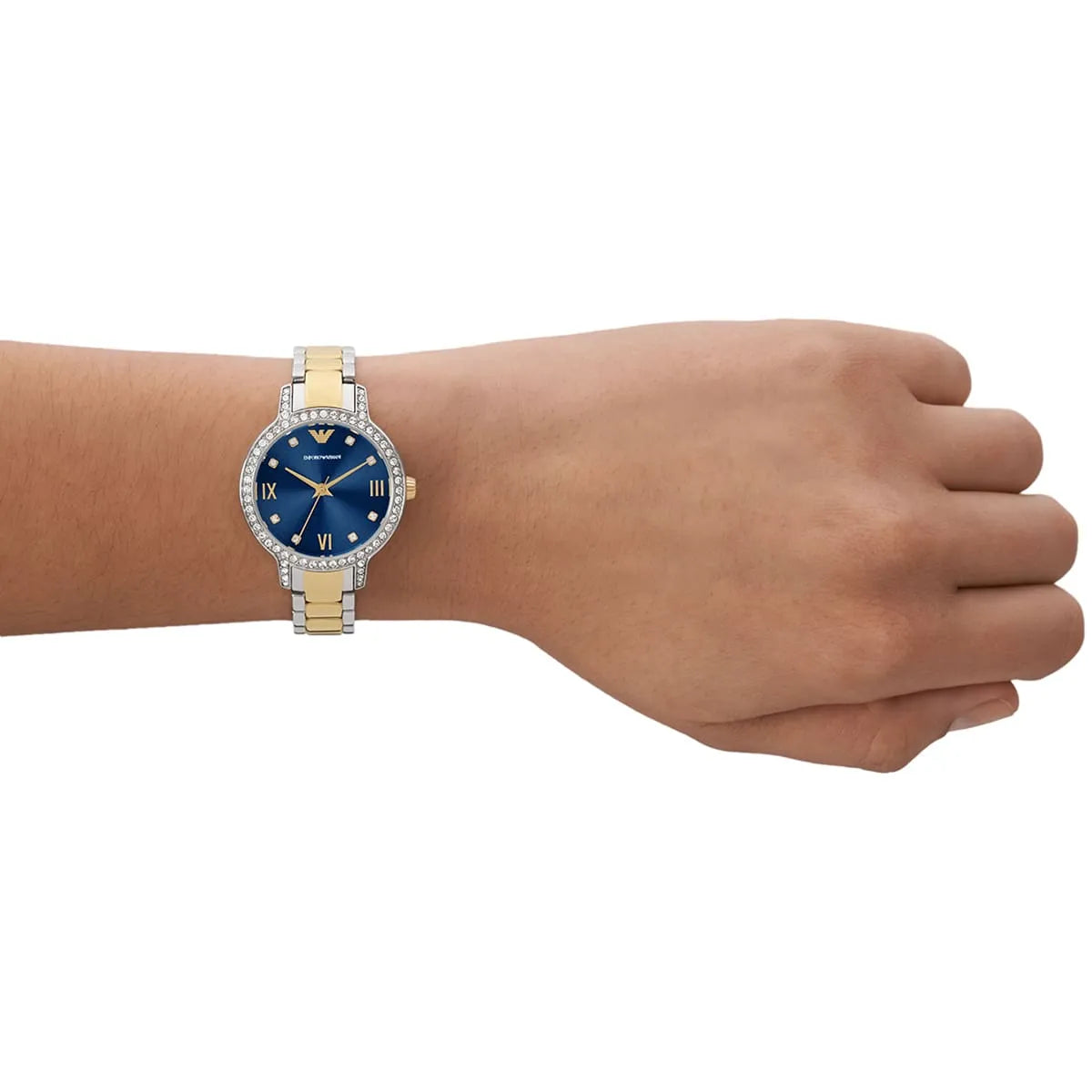 Cleo Quartz Crystal Blue Dial Ladies Watch AR11576