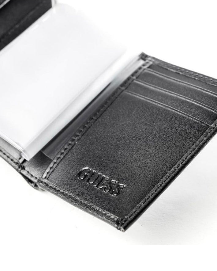GU Black Trifold Wallet For Men #4