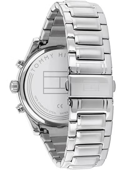 Tommy Hilfiger Sawyer Men’s Watch – Black Dial, Silver Stainless Steel Bracelet, Quartz 45mm (1710419)