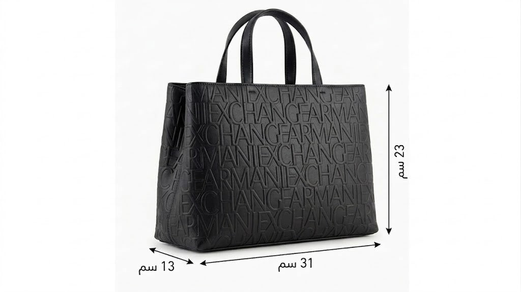 A|X Armani Exchange Medium Tote Bag – Embossed Logo Design, Everyday Chic Style #13