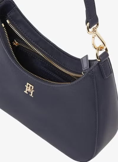 Tommy Hilfiger Crescent Hobo Shoulder Bag – Navy Blue TH Monogram#77