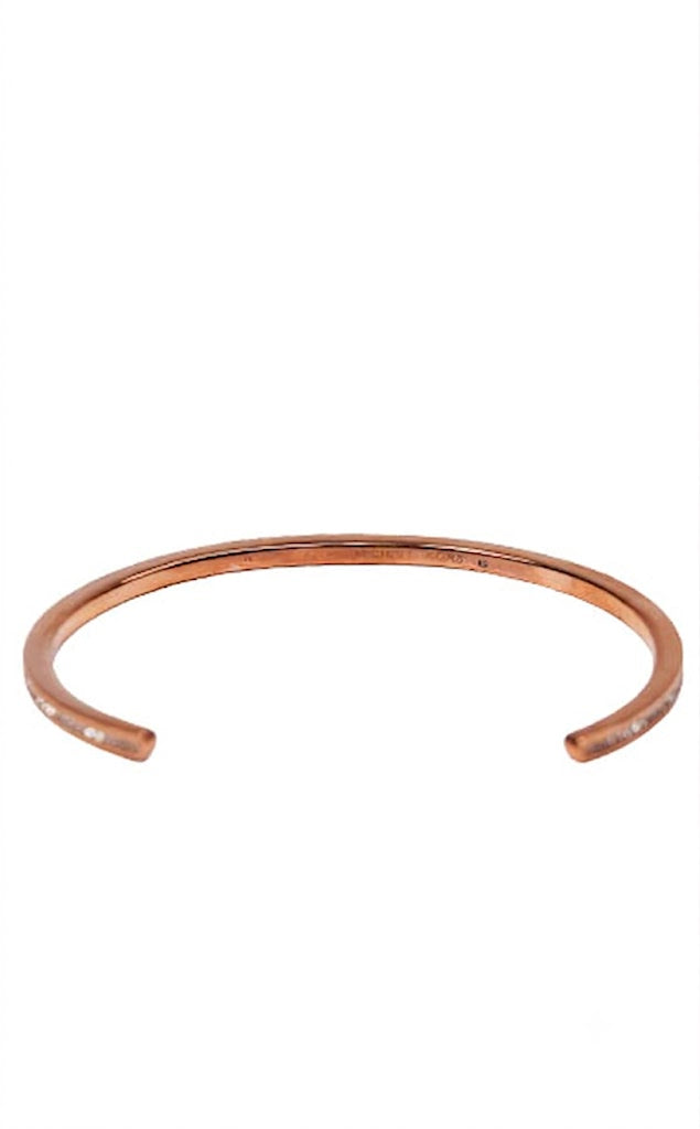 Michael Kors Open Cuff Bracelet for Women – Elegant Rose Gold-Tone Fashion Jewelry#011