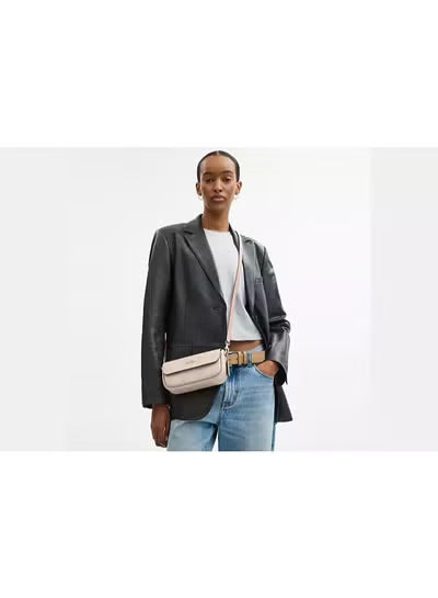 Hailey Flap Bag in Signature Canvas – Elegant Crossbody Shoulder Bag#55