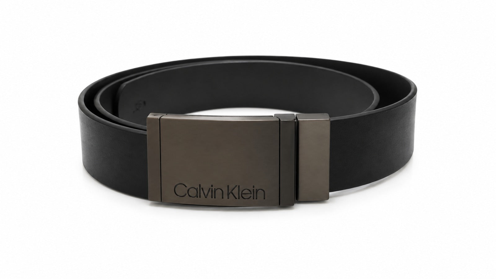 Calvin Klein Men's Reversible Belt – Black & Brown Leather with Premium Gunmetal Buckle#021