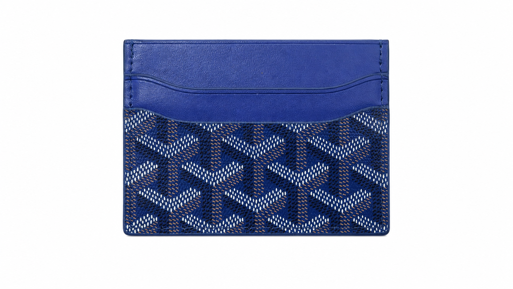 Goyard Saint-Sulpice Card Holder in Goyardine Canvas and Leather – Blue#9