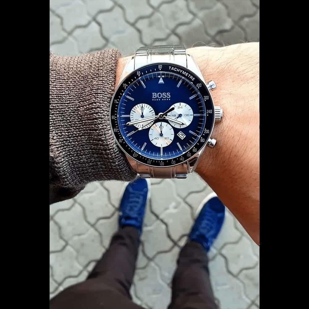 Hugo Boss Trophy Men's Blue Dial Stainless Steel Watch – 1513630