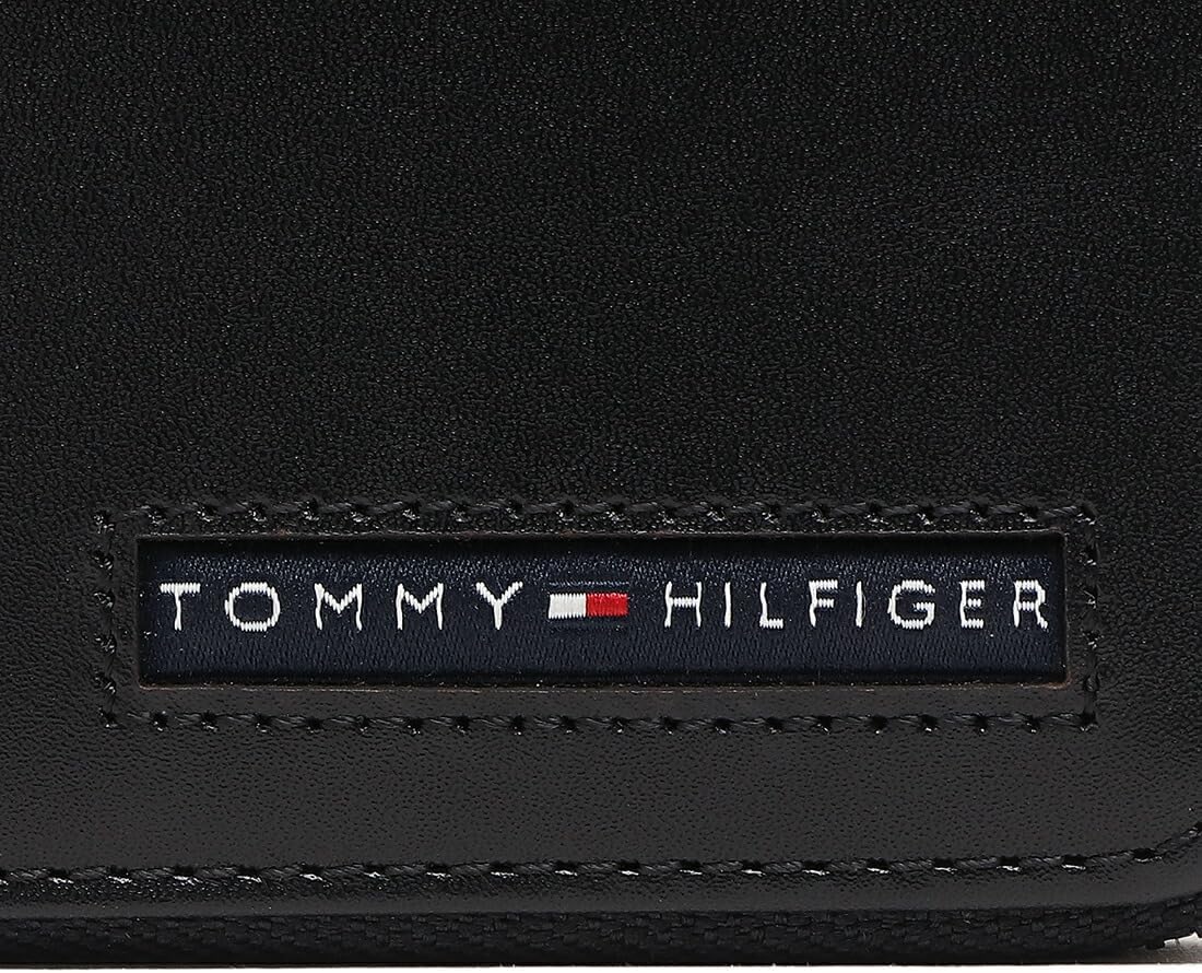 Tommy Hilfiger Zip-Around Wallet – Elegant Black Unisex Modern Design#L-85