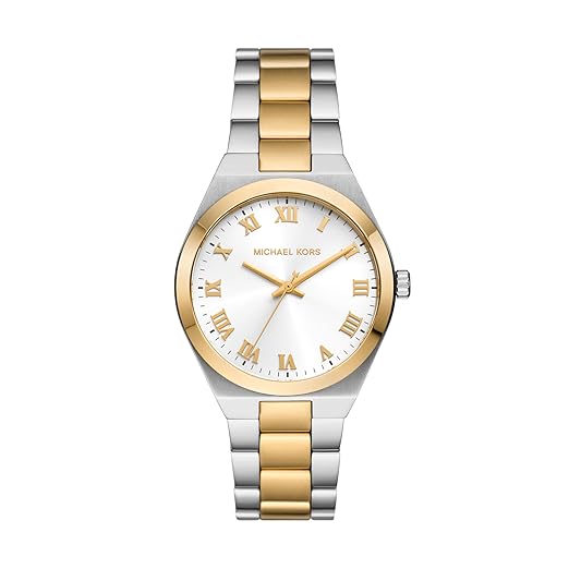 Michael Kors Lennox Women’s Two-Tone Stainless Steel Watch – White Dial Quartz 37mm (MK7464)
