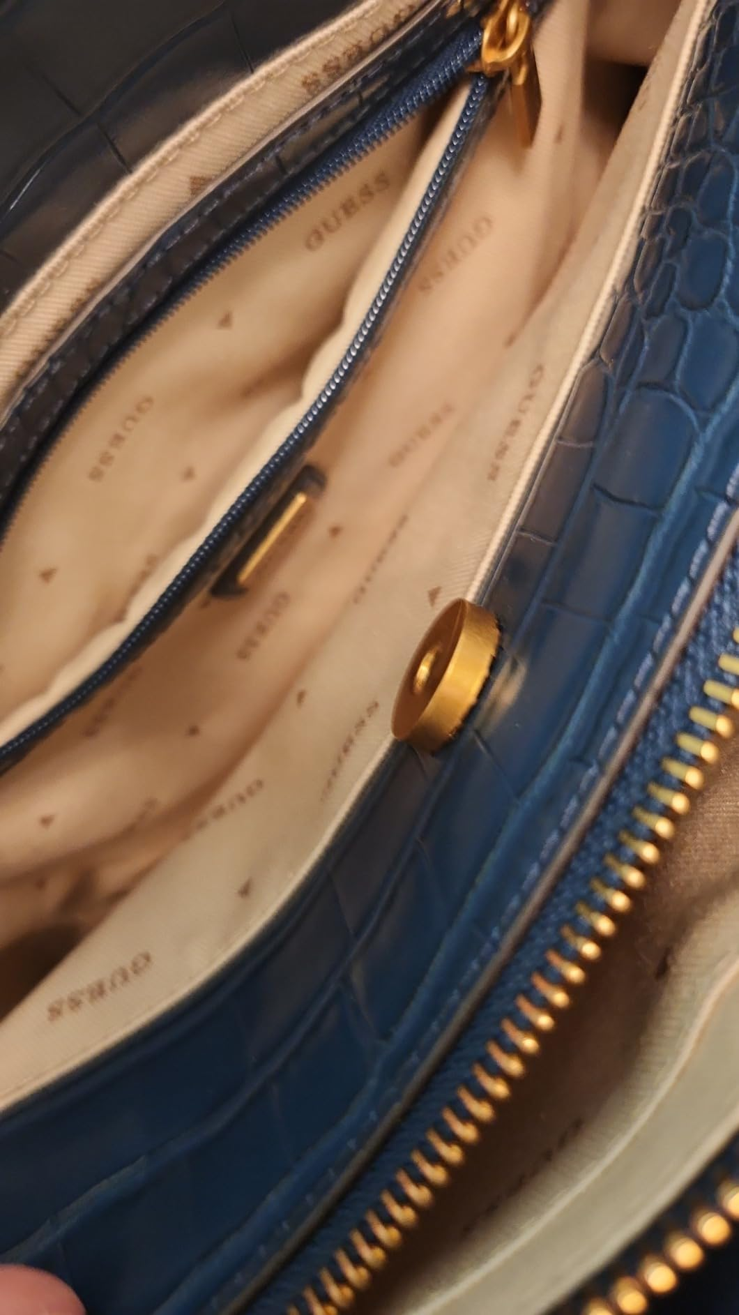 GUESS James Girlfriend Satchel – Denim Blue