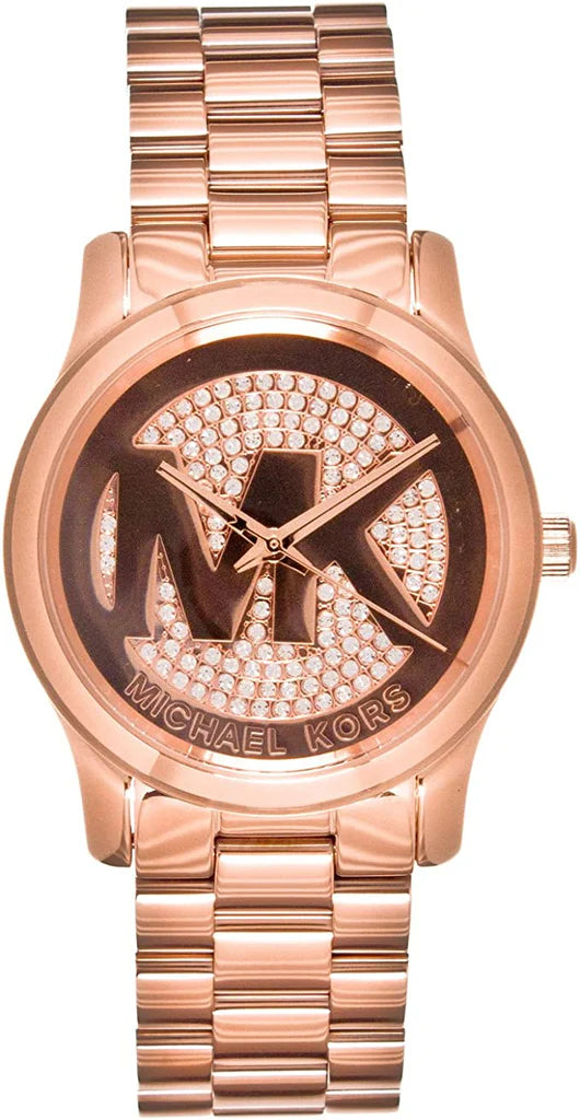 Michael Kors Runway Women's Watch – Model MK5853 | Rose Gold Dial with Rose Gold Stainless Steel Bracelet