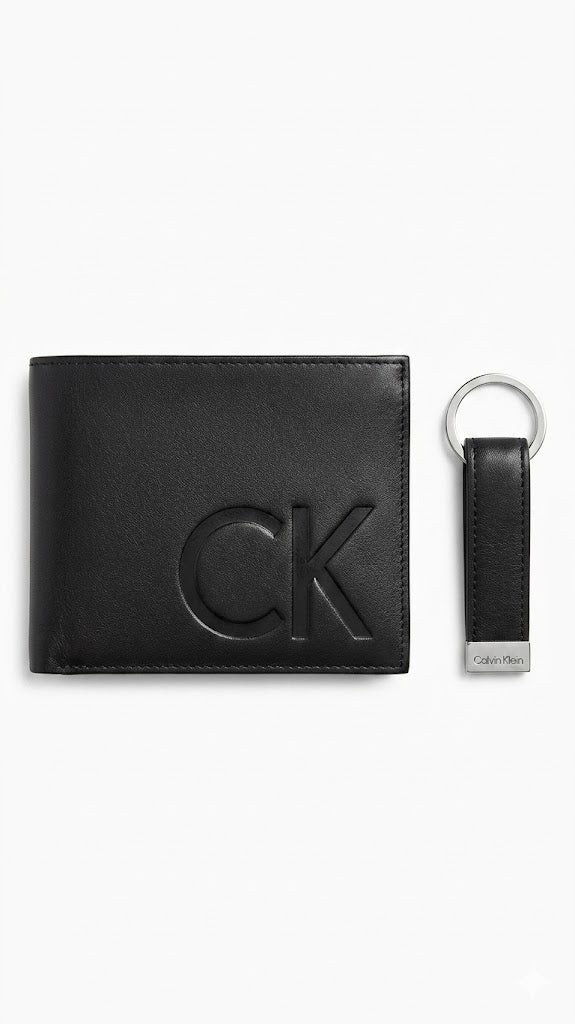Calvin Klein Slimfold Wallet & Keychain Gift Set – Premium Leather Collection#35