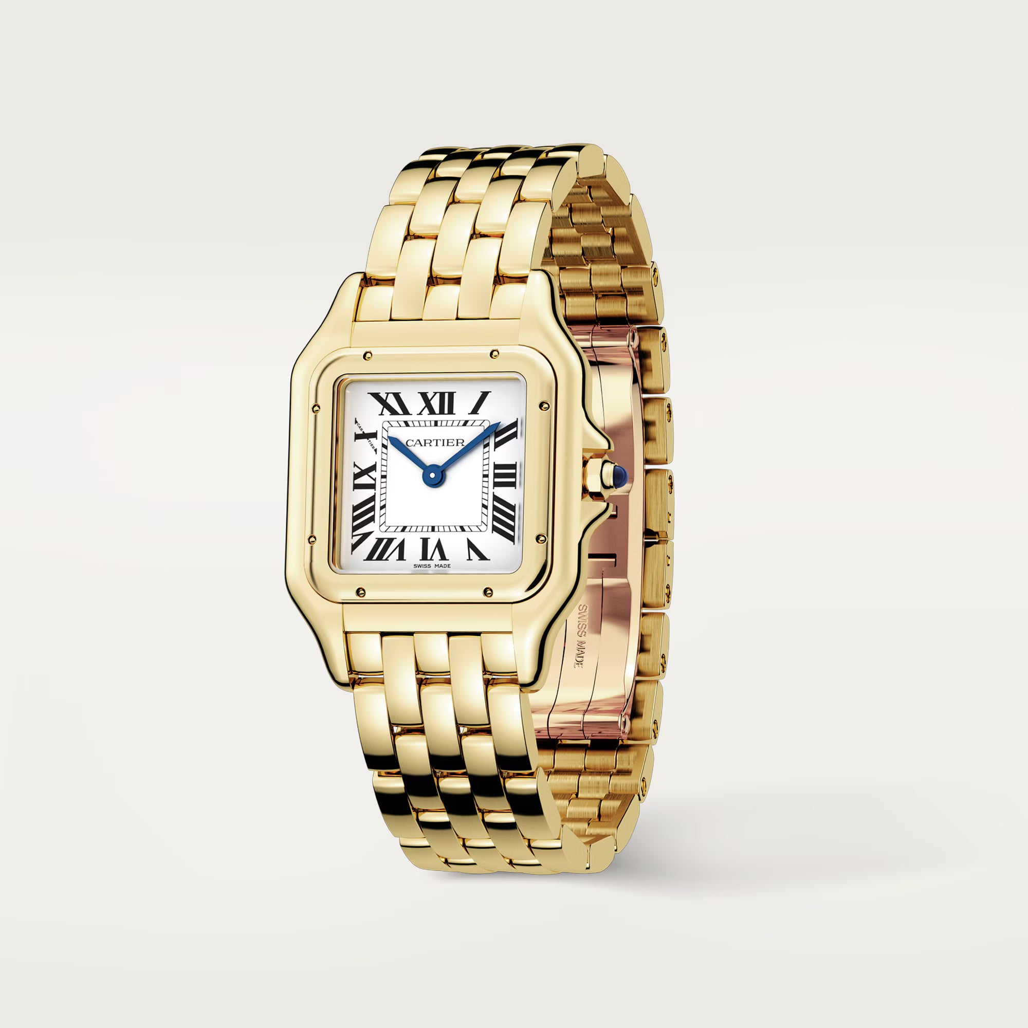 Panthère de Cartier watch White Dial Gold Strap medium model