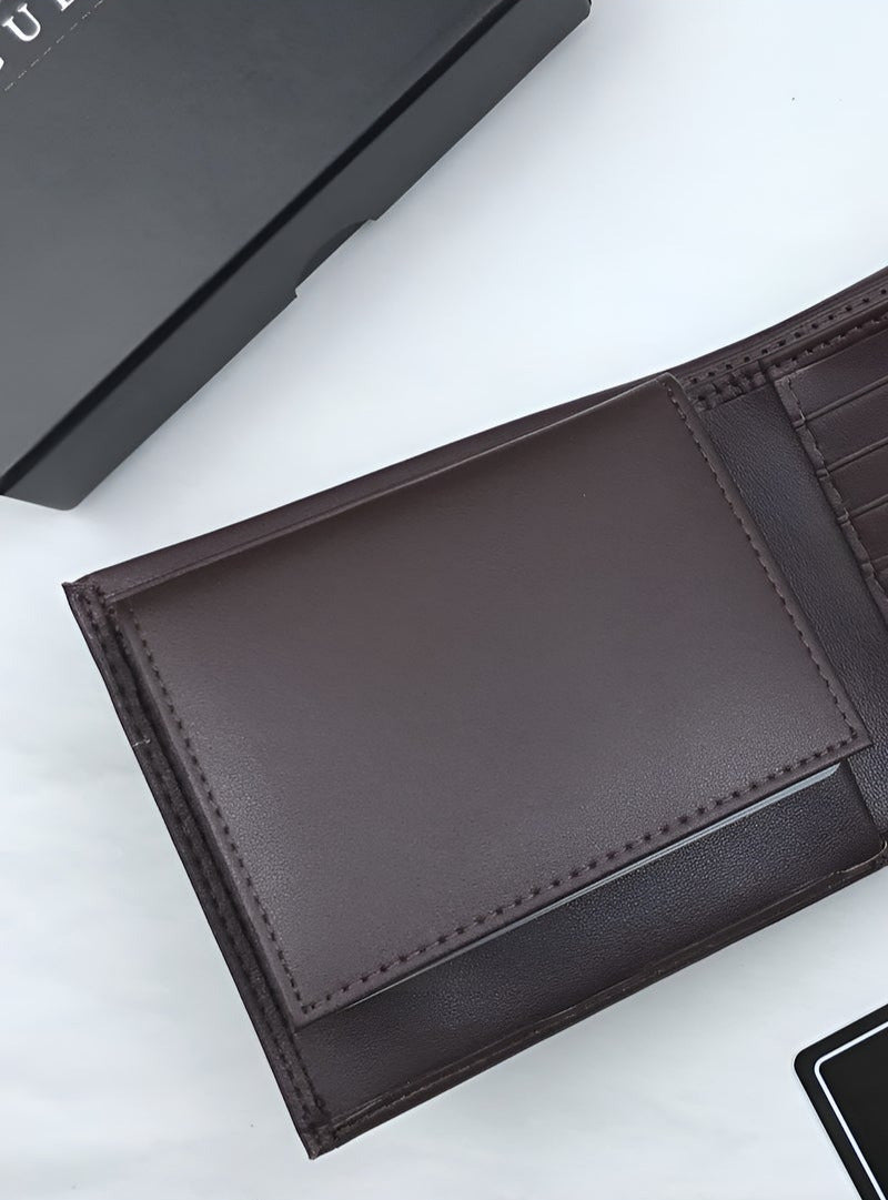 GU Brown Leather Wallet For Men #2