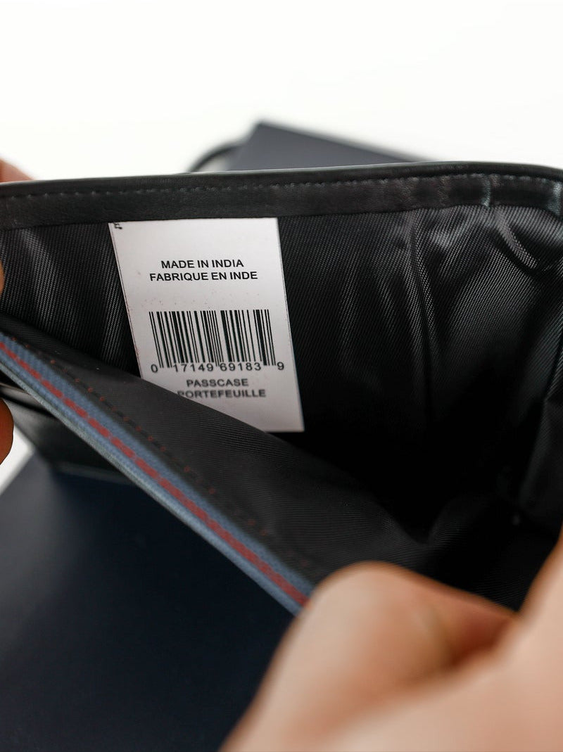 TH Black Leather Wallet For Men 19#