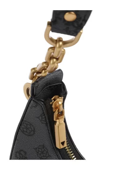 Guess Kuba Top Zip Shoulder Bag – Dark Gray (AD-Sep) – Stylish & Compact Everyday Bag#34-107