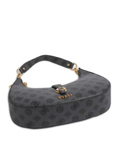 Guess Kuba Top Zip Shoulder Bag – Dark Gray (AD-Sep) – Stylish & Compact Everyday Bag#34-107