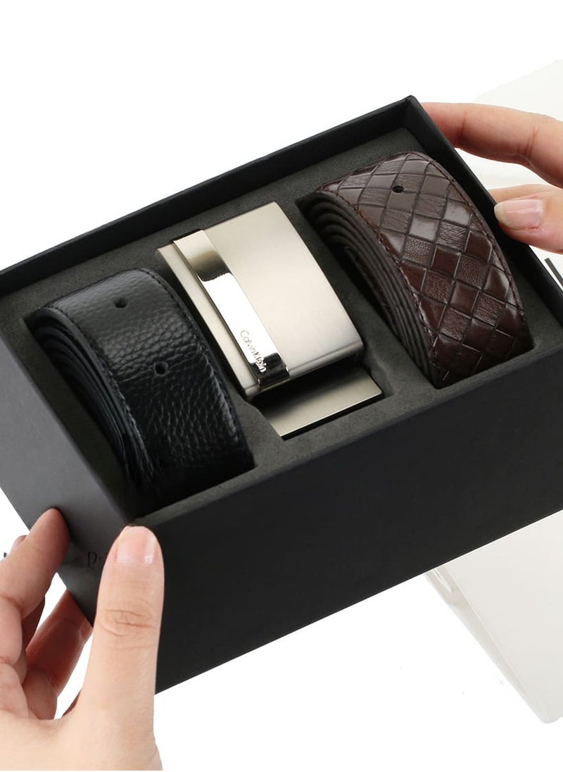 CK Leather Belt Set For Men #9