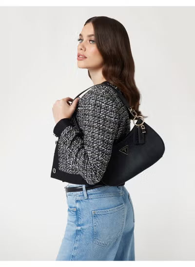GUESS Noelle Saffiano Shoulder Bag for Women – Black#13