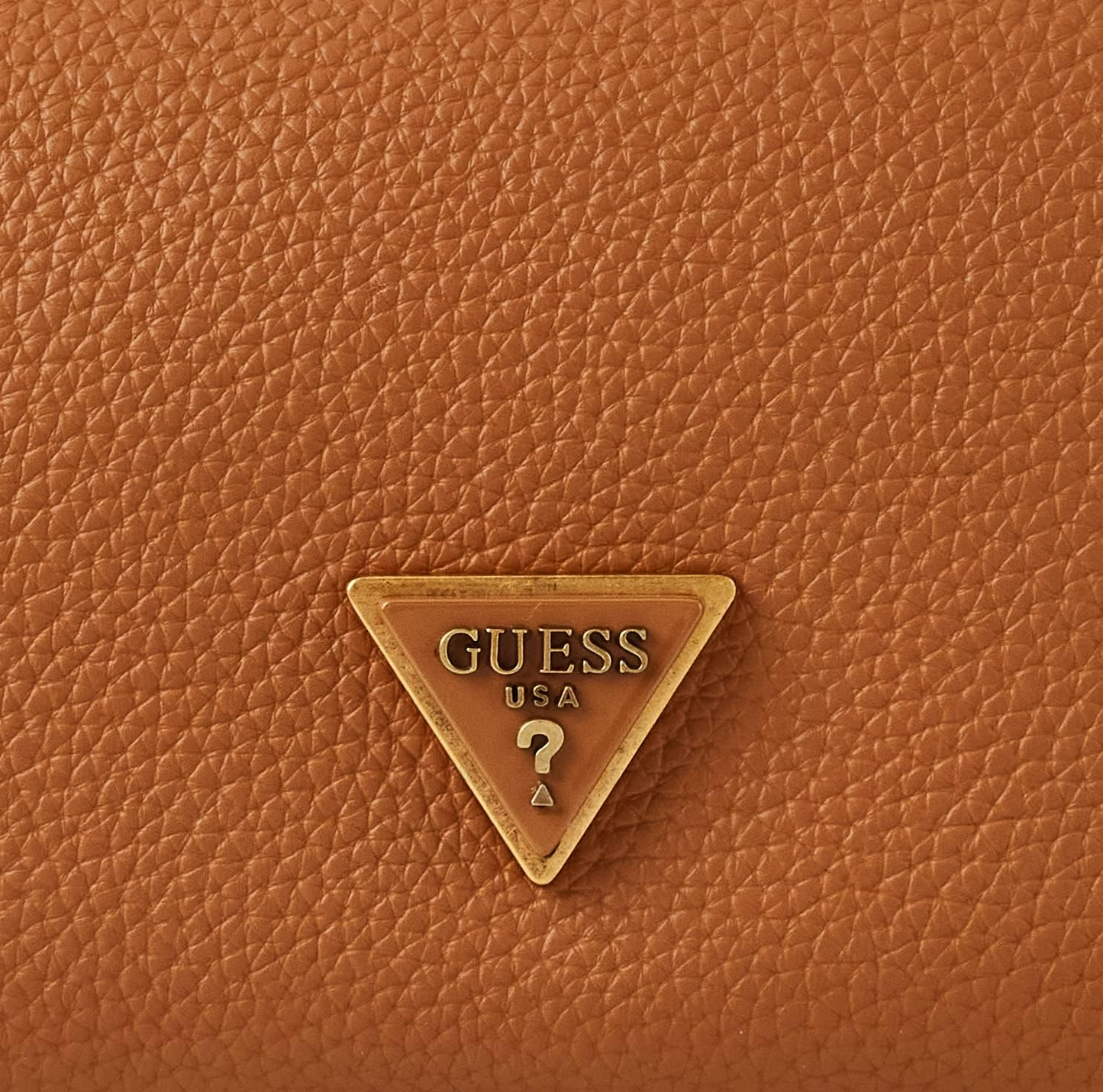 Guess Downtown Chic Mini Xbody Flap Bag – Brown Faux Leather Crossbody