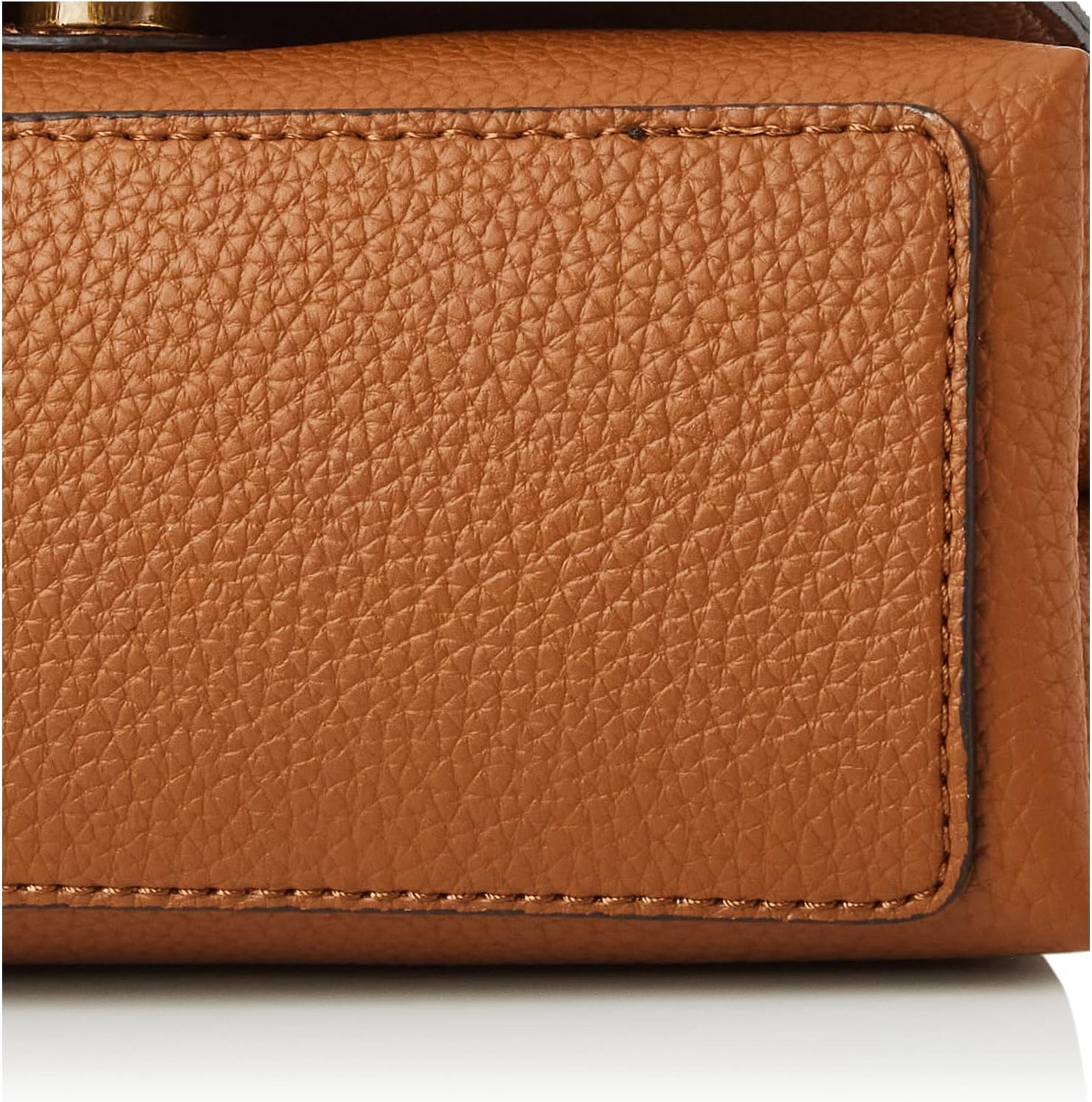 Guess Downtown Chic Mini Xbody Flap Bag – Brown Faux Leather Crossbody