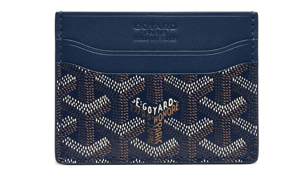 Goyard Saint-Sulpice Card Holder in Goyardine Canvas and Leather – Navy #6