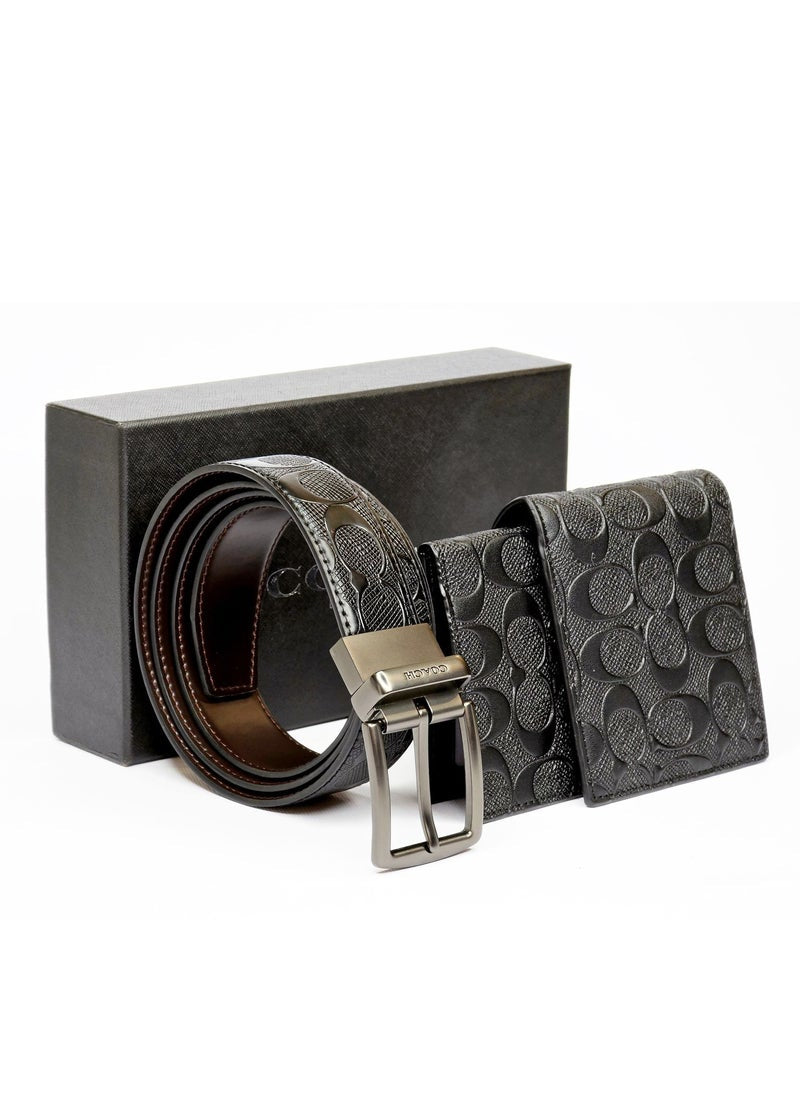 Coach Signature Wallet & Reversible Belt Set For Men #1