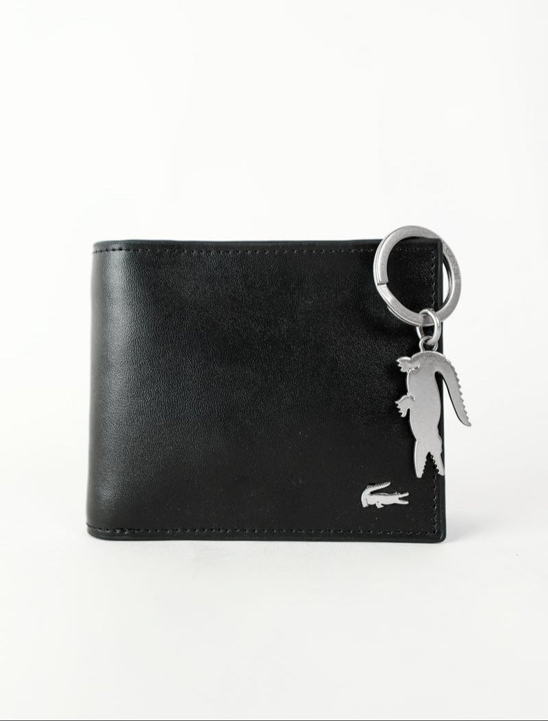 LC Black Leather Wallet-Keychain Set For Men #6