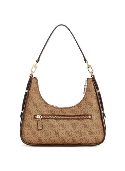 Guess Latte Logo Brown Women Shoulder Bag HWSG9000180 – Elegant Monogram Leather Handbag#192
