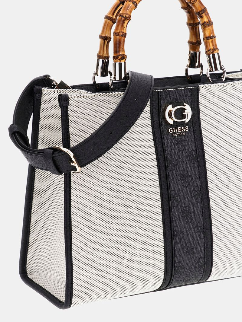 GUESS Kerima 4G Logo Handbag – Natural / Milk Logo