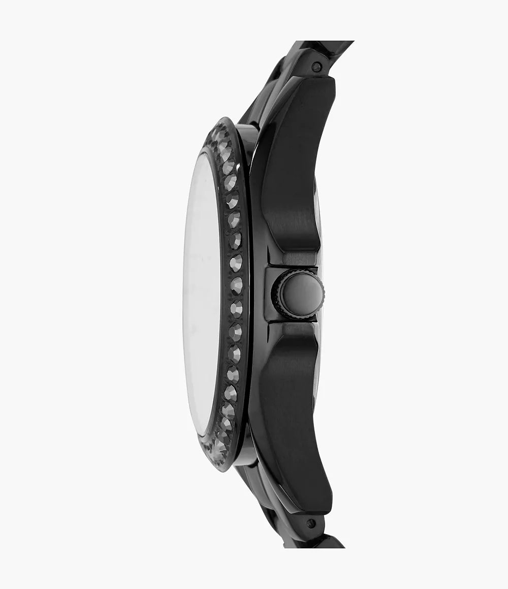Fossil Riley ES4519 Women’s Black Chronograph Watch – 38mm Stainless Steel Quartz Timepiece
