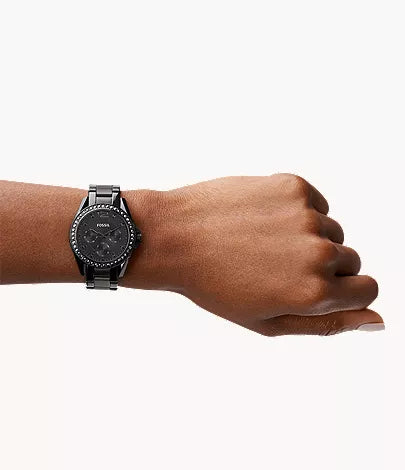 Fossil Riley ES4519 Women’s Black Chronograph Watch – 38mm Stainless Steel Quartz Timepiece